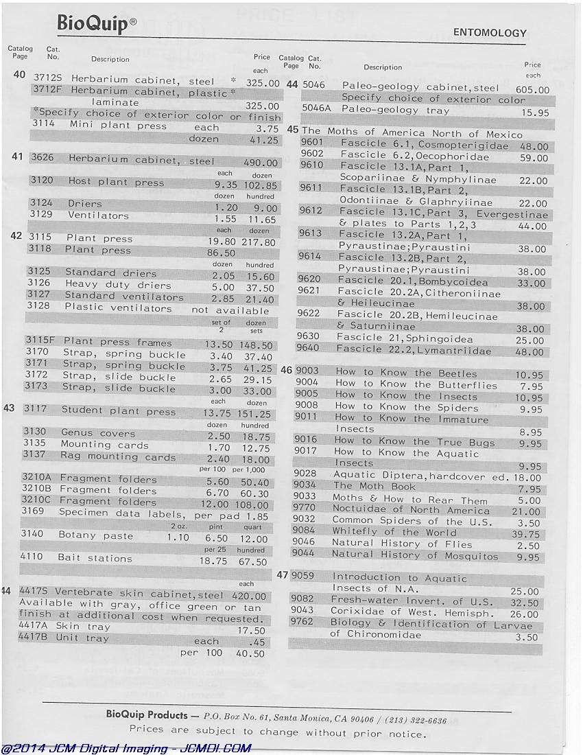BioQuip 1980-1981 Catalog page scan